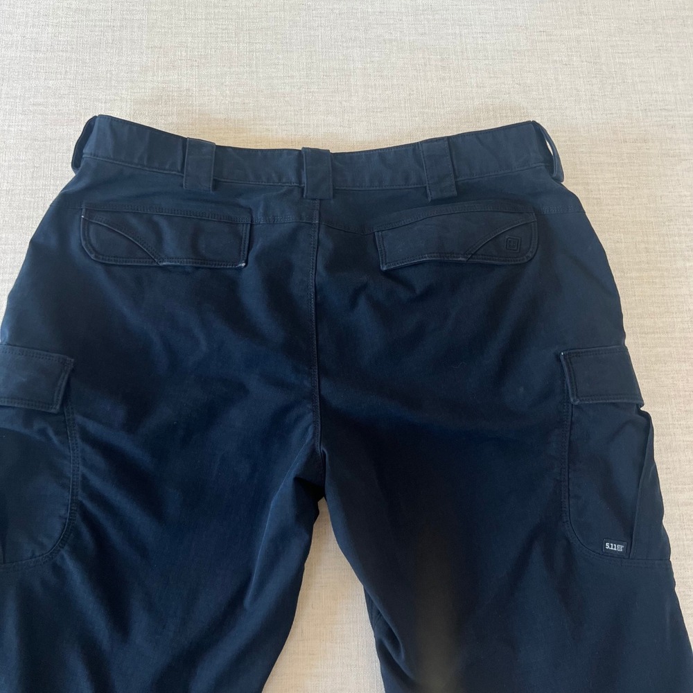 5.11 Tactical Pants Men's Sz 40 x 32 Navy Blue Ripstop Cargo/Work/Utility - Picture 8 of 13